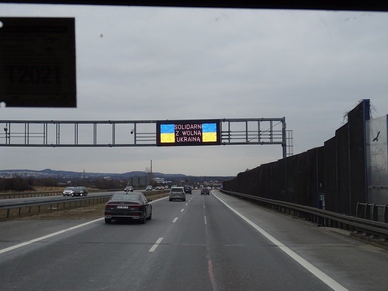 Auf der Autobahn in Polen.